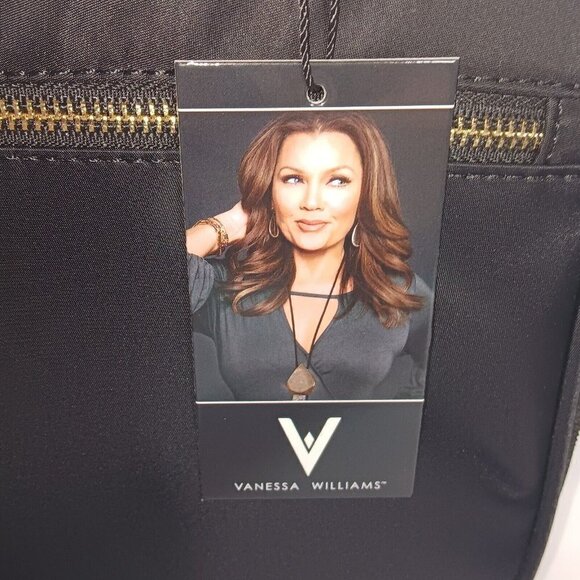 Vanessa Williams Large Cosmetic Bag NWT and Dustbag Black - Picture 4 of 9